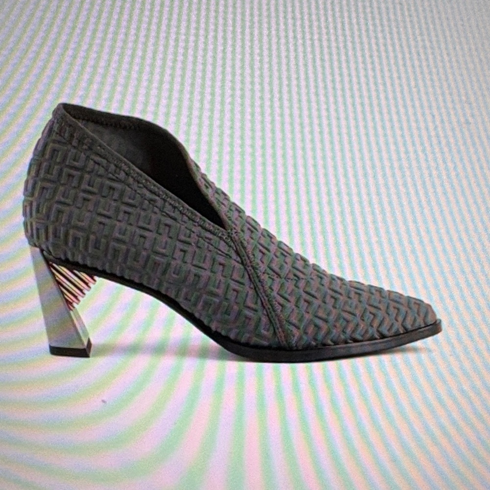 United Nude Textured Gray Heels